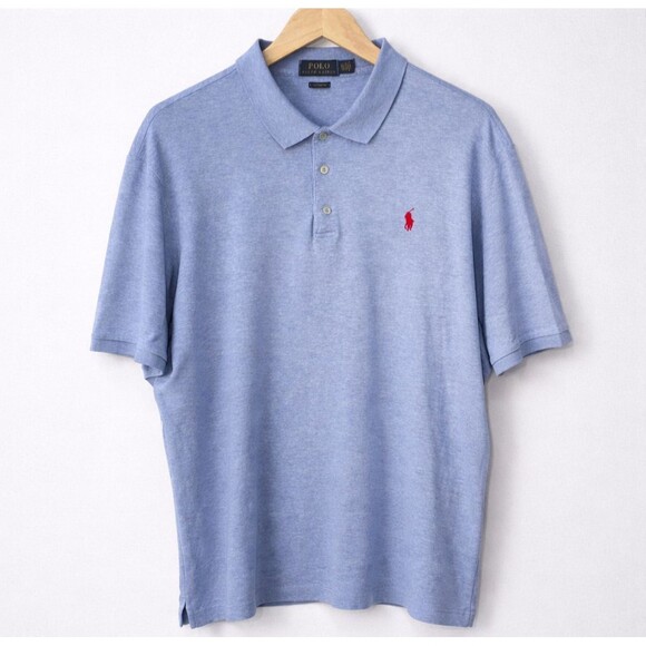 Polo by Ralph Lauren Other - Polo Ralph Lauren Men's Polo Shirt XL  Blue Red Pony Short Sleeve Classic Fit